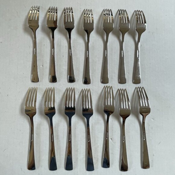 Oneida Moda Stainless Steel Forks 14 Pieces Replacement - Picture 4 of 7